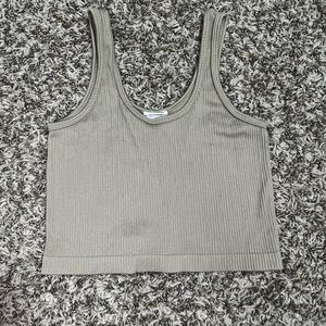 Cotton On Ribbed Tank Top in Olive